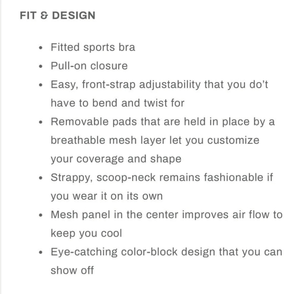 Nike Women's Large Dri Fit Indy Logo Sports Bra - Picture 6 of 6